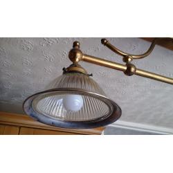 Solid brass ceiling lights.