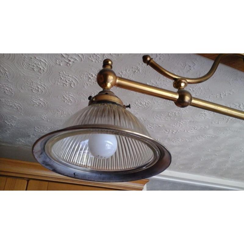 Solid brass ceiling lights.