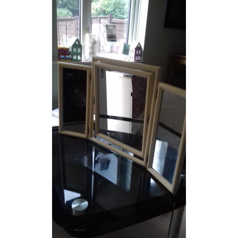 dressing table mirror/ 3 way folding