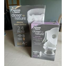 Tommee Tippee Electric Steam Steriliser and Manual Breast Pump