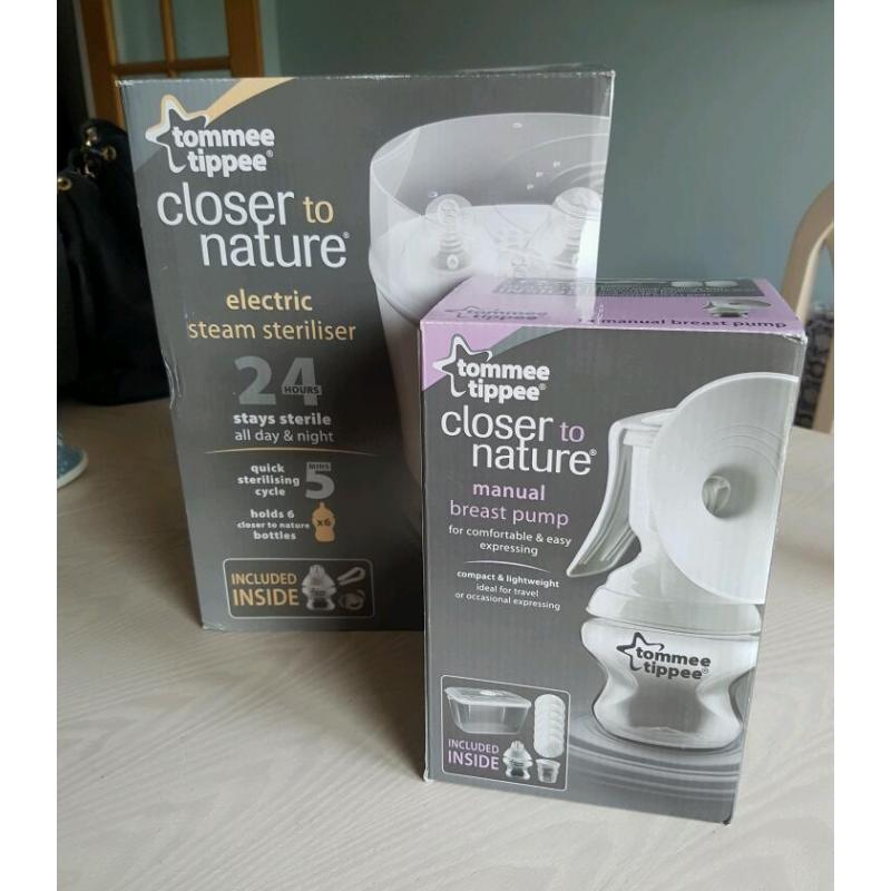 Tommee Tippee Electric Steam Steriliser and Manual Breast Pump