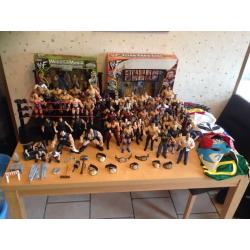 WWE/WWF/WCW wrestling figures plus extras