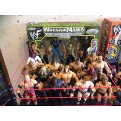 WWE/WWF/WCW wrestling figures plus extras