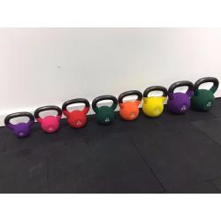 8 Brand New coloured Kettlebell Set