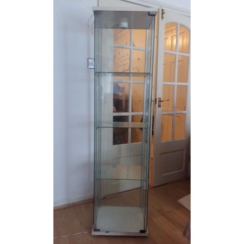 2 All glass display cabnets 3 shelves with light
