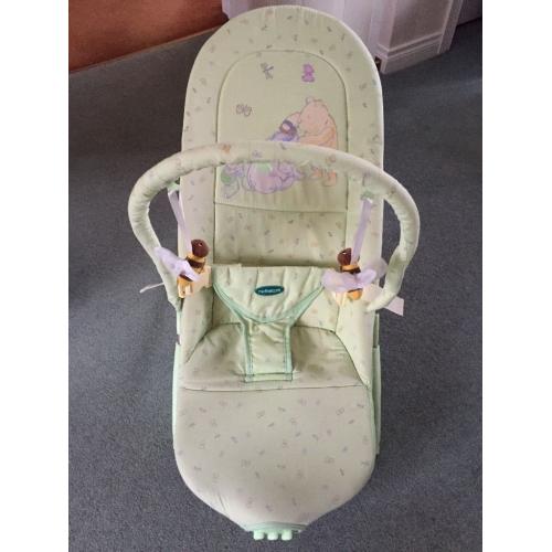 Winnie the Pooh Vibrating Baby Bouncer seat by Mothercare