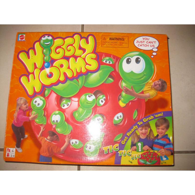 WIGGLY WORMS GAME - FABULOUS CONDITION! And ALPHABET TRAIN PUZZLE + instructions