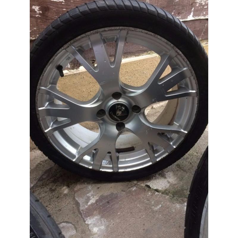 four 17" Diamond alloy wheels