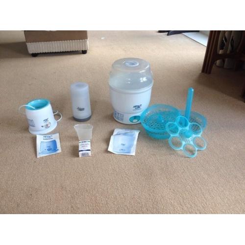 Bottle steriliser and warmer set