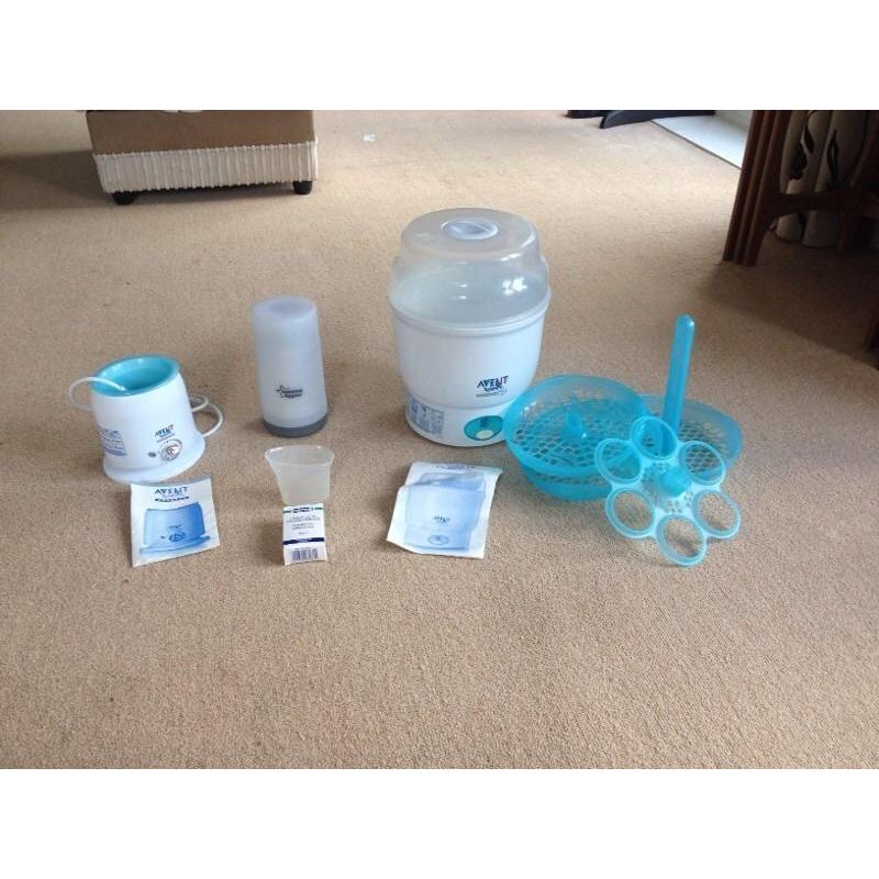 Bottle steriliser and warmer set