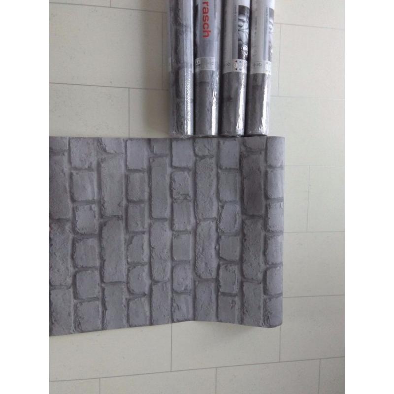 Grey brick effect wallpapers
