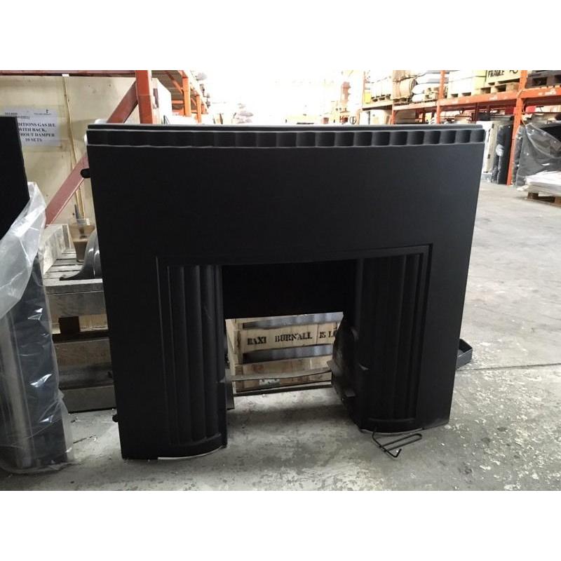 Art Deco cast iron fireplace
