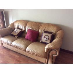 Three seater and two seater leather sofa for sale