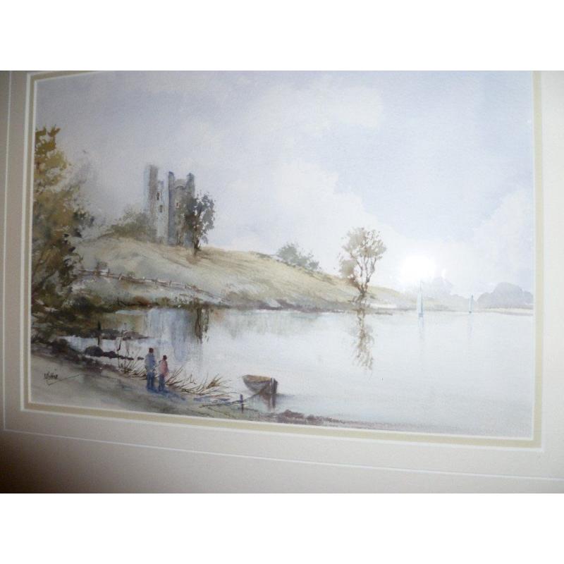 Original Watercolour painting of Audley's Castle, Strangford Co Down.
