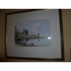 Original Watercolour painting of Audley's Castle, Strangford Co Down.