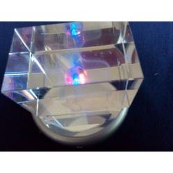 Grand Piano etched glass ornament and stand (colour changing light) - ex cond