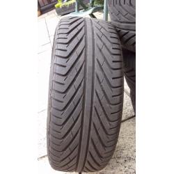 4 x ALLOY WHEELS AND TYRES. WOLFRACE 4X100 17"