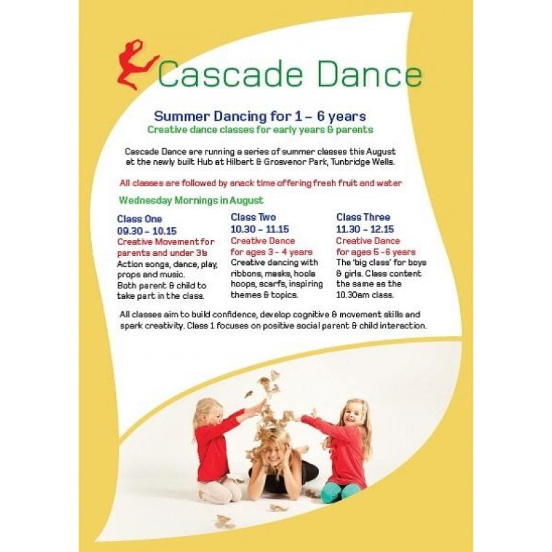 Cascade Dance Summer Dancing 2016 1-6 years