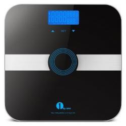 Body Fat Scale with Tempered Glass, Measures Weight, Body Fat, Water, Muscle, Calorie and BMI, Black