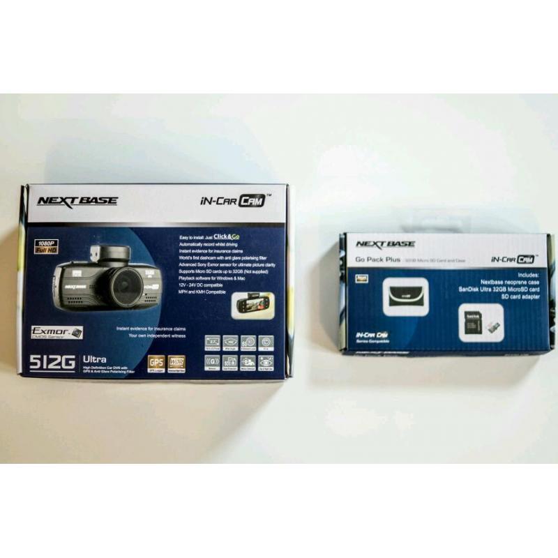 New 512g nextbase dashcam and travel pack