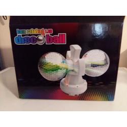 Twin rotating led disco ball
