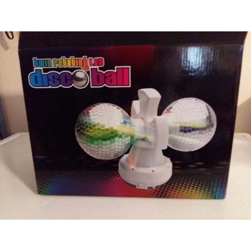 Twin rotating led disco ball