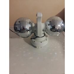 Twin rotating led disco ball
