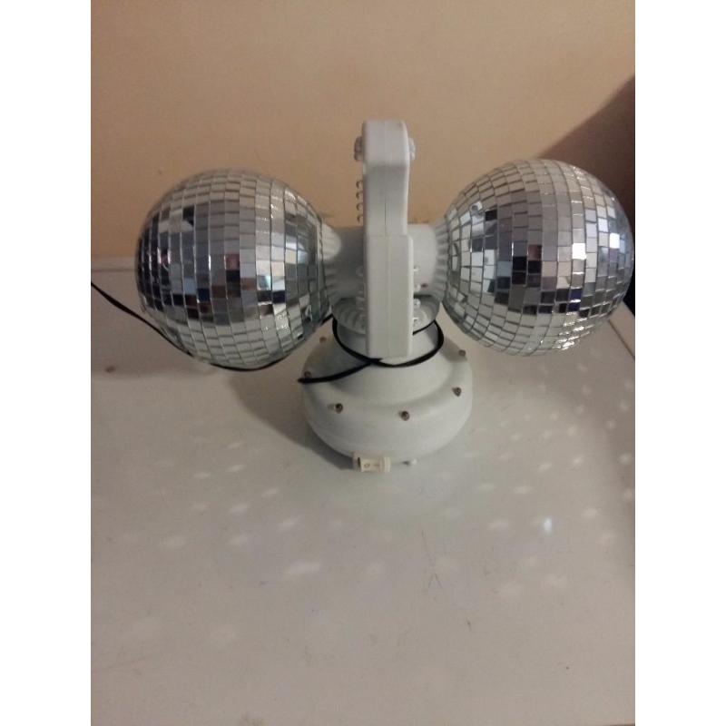 Twin rotating led disco ball