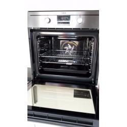 AEG Electric Built-in Single Oven In Stainless Steel With Antifingerprint Coating