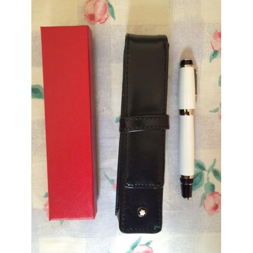 Mont Blanc pen with leather case