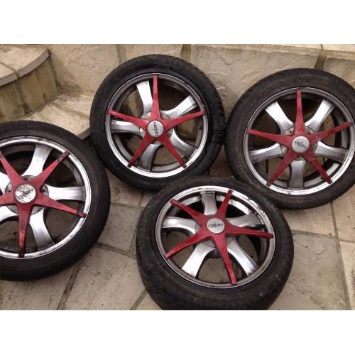 Alloy Wheels with Tyres, 4 Stud 4x108, 7.5j x 17"