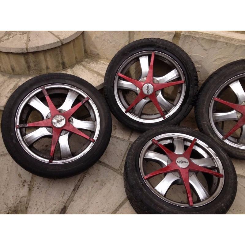 Alloy Wheels with Tyres, 4 Stud 4x108, 7.5j x 17"