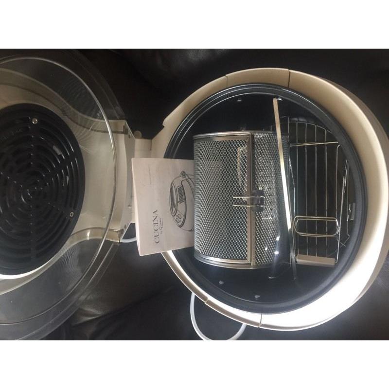 Chicken rotisserie and turbo fryer