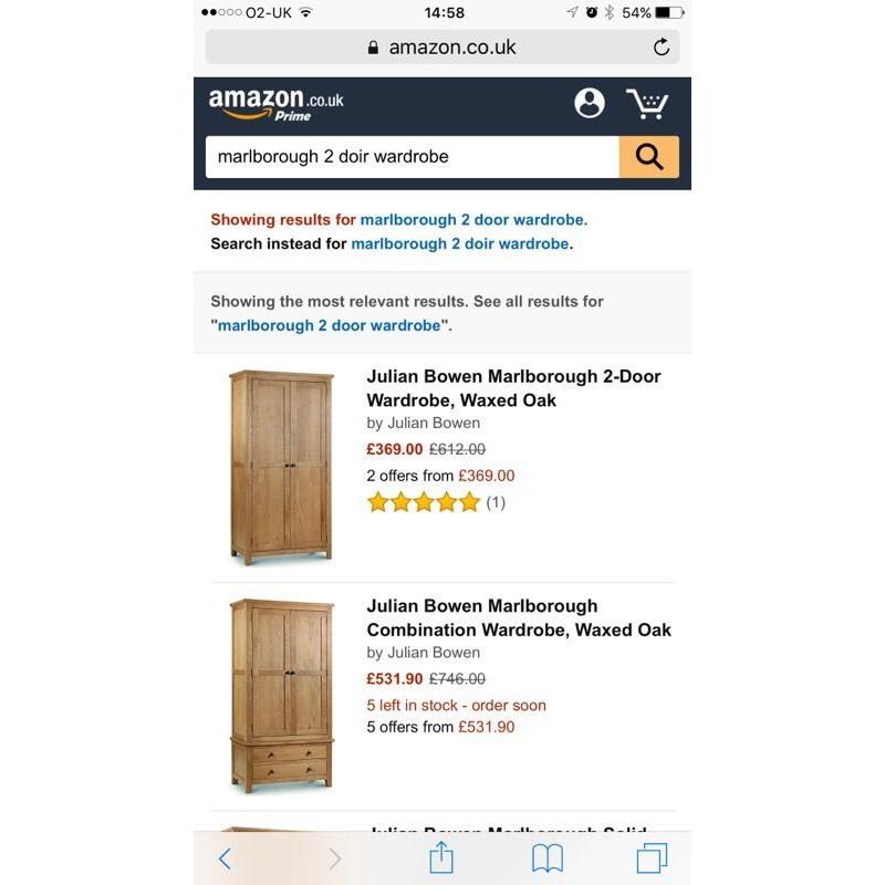 Julian Bowen double wardrobe