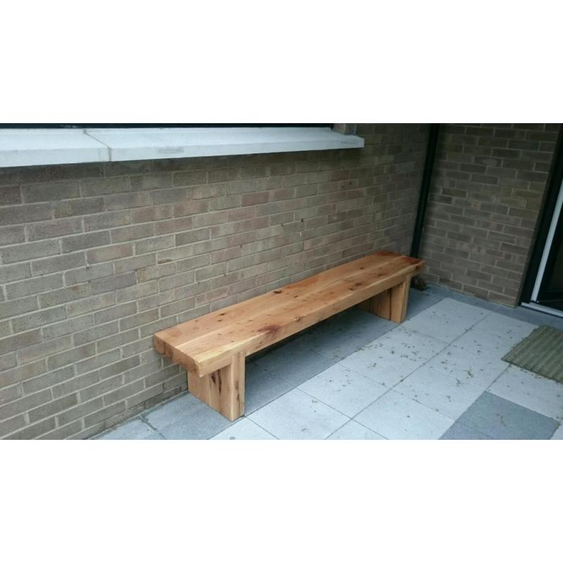Oak Sleeper bench railway sleeper garden furniture seat bench sleepers Loughview Joinery