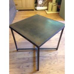 Heavy square metal tables