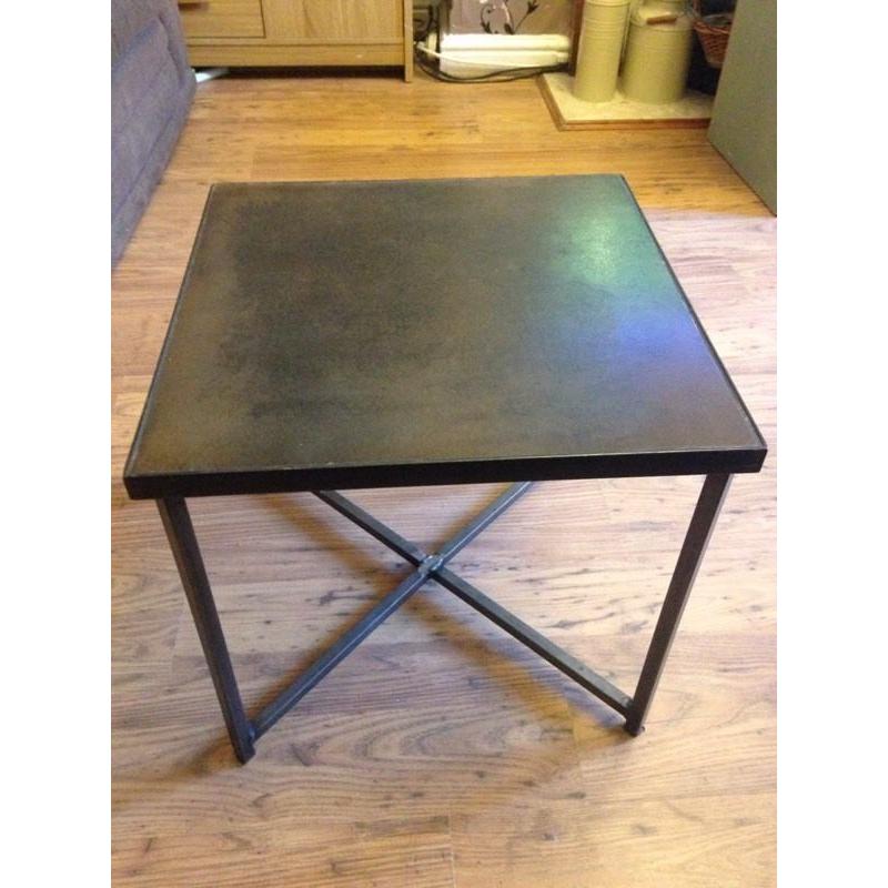 Heavy square metal tables