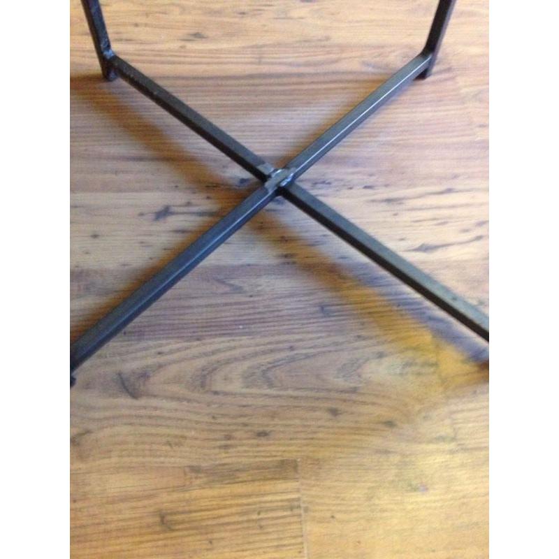 Heavy square metal tables
