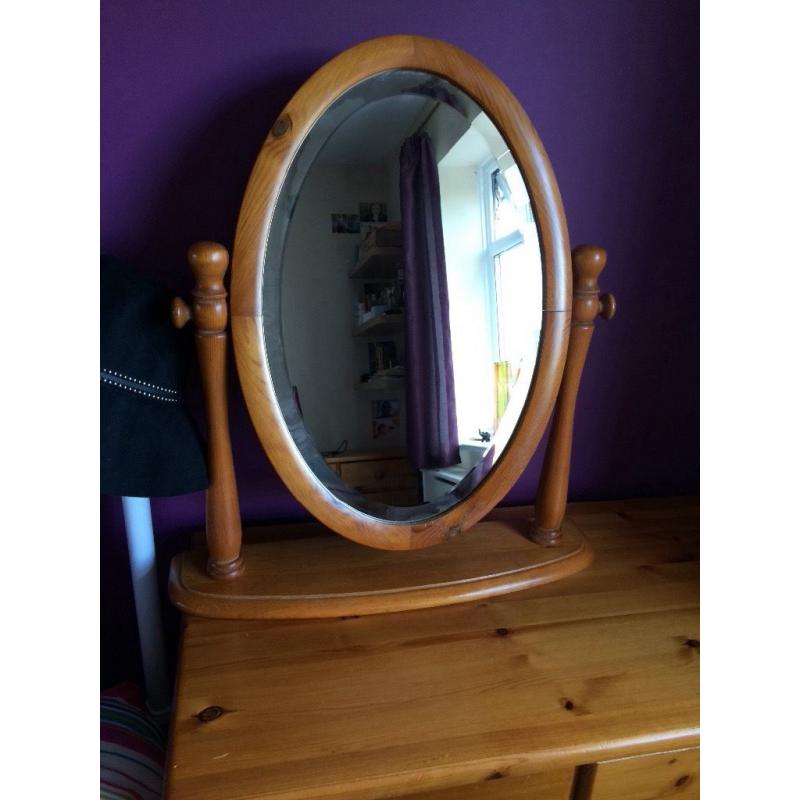 Lovely Large Solid Pine Mirror