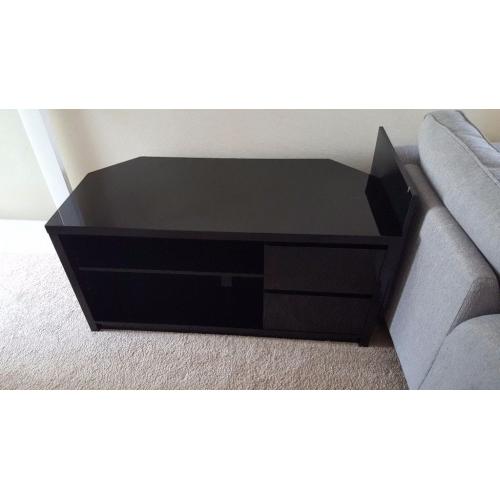 Black, Large wooden TV Stand with high gloss finish