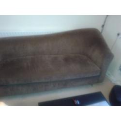 Brown Fabric Sofa
