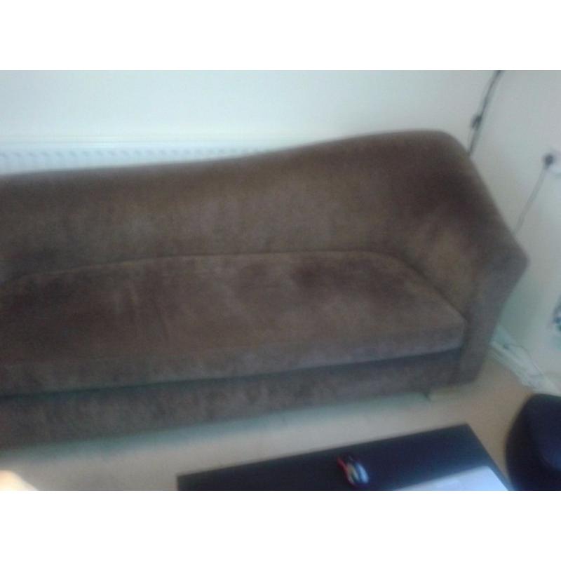 Brown Fabric Sofa