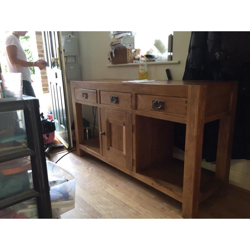 Oak double sided island /side cabinet