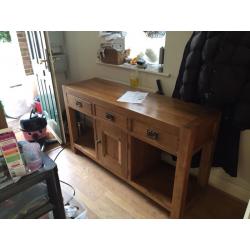 Oak double sided island /side cabinet