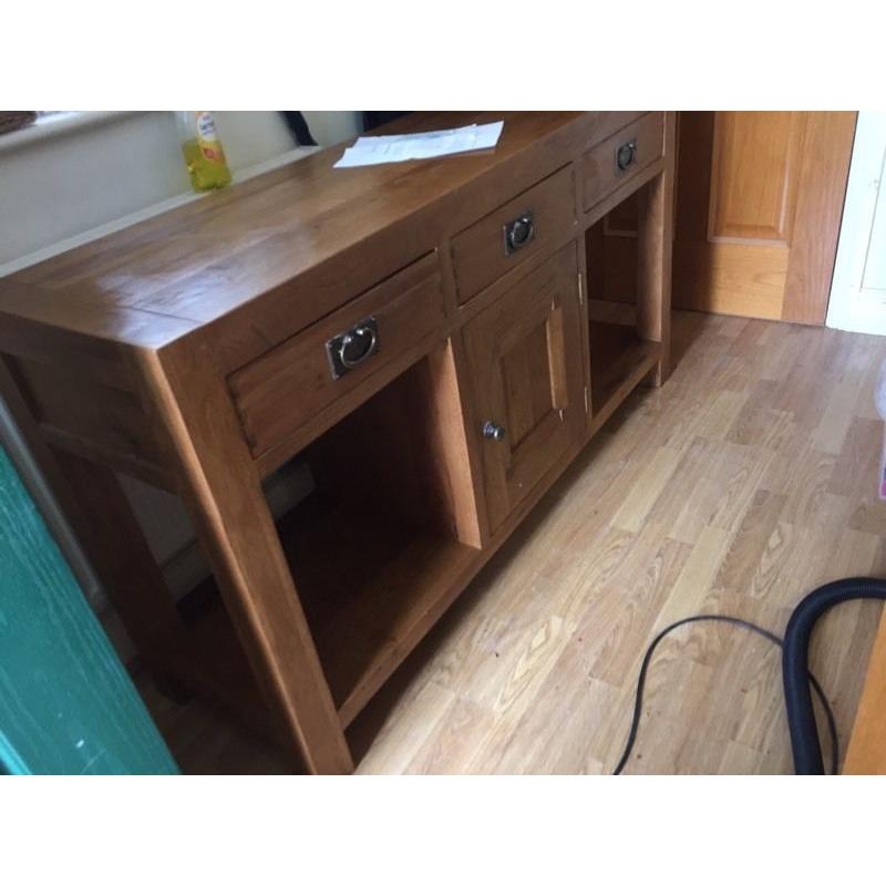 Oak double sided island /side cabinet