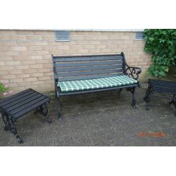Garden bench and table set