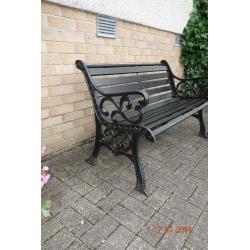 Garden bench and table set