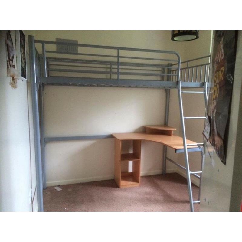 Metal framed high sleeper no mattress