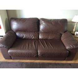 2 and 3 seater leather sofas for sale