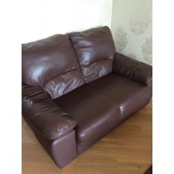 2 and 3 seater leather sofas for sale